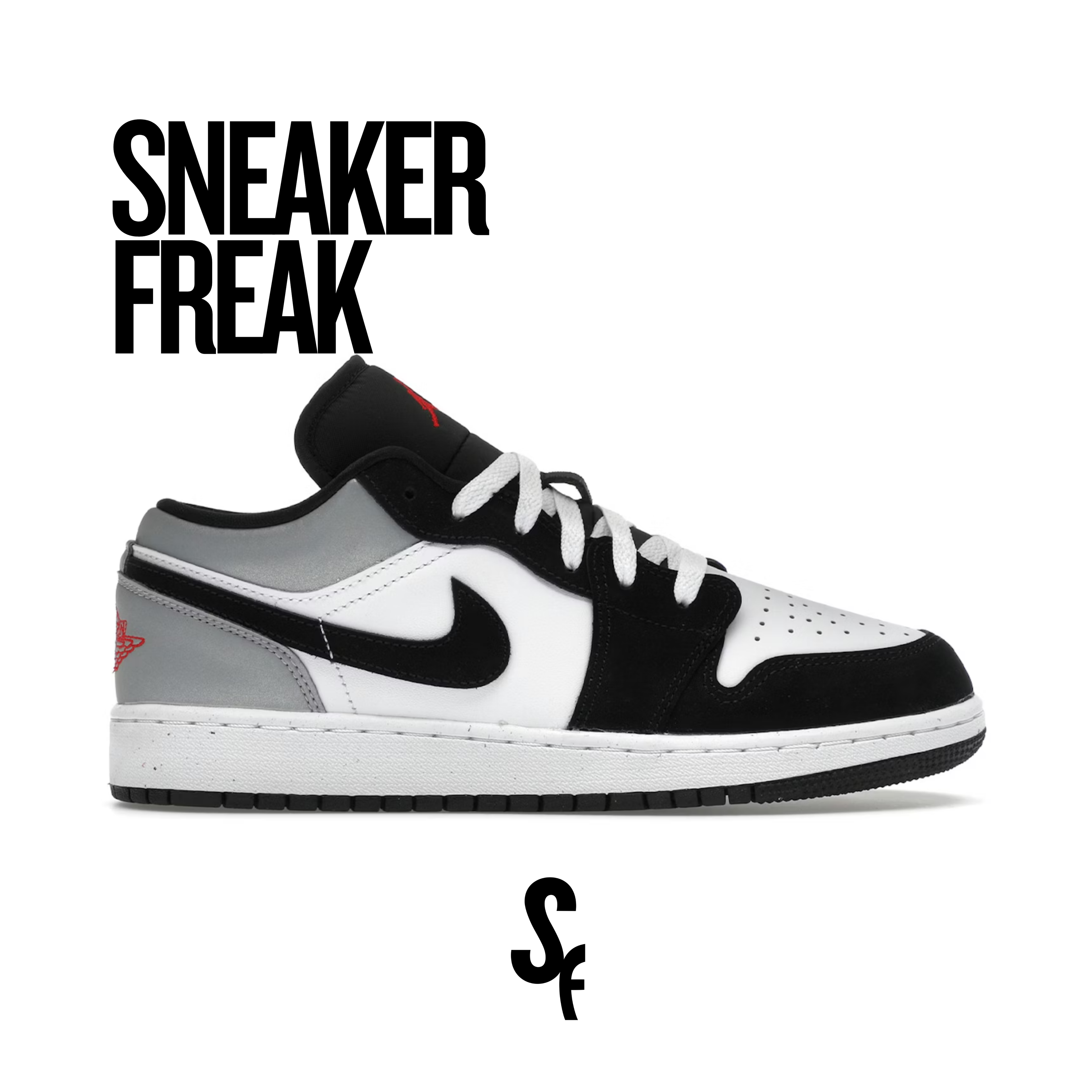 Jordan 1 Retro Low "Black Matte Silver"