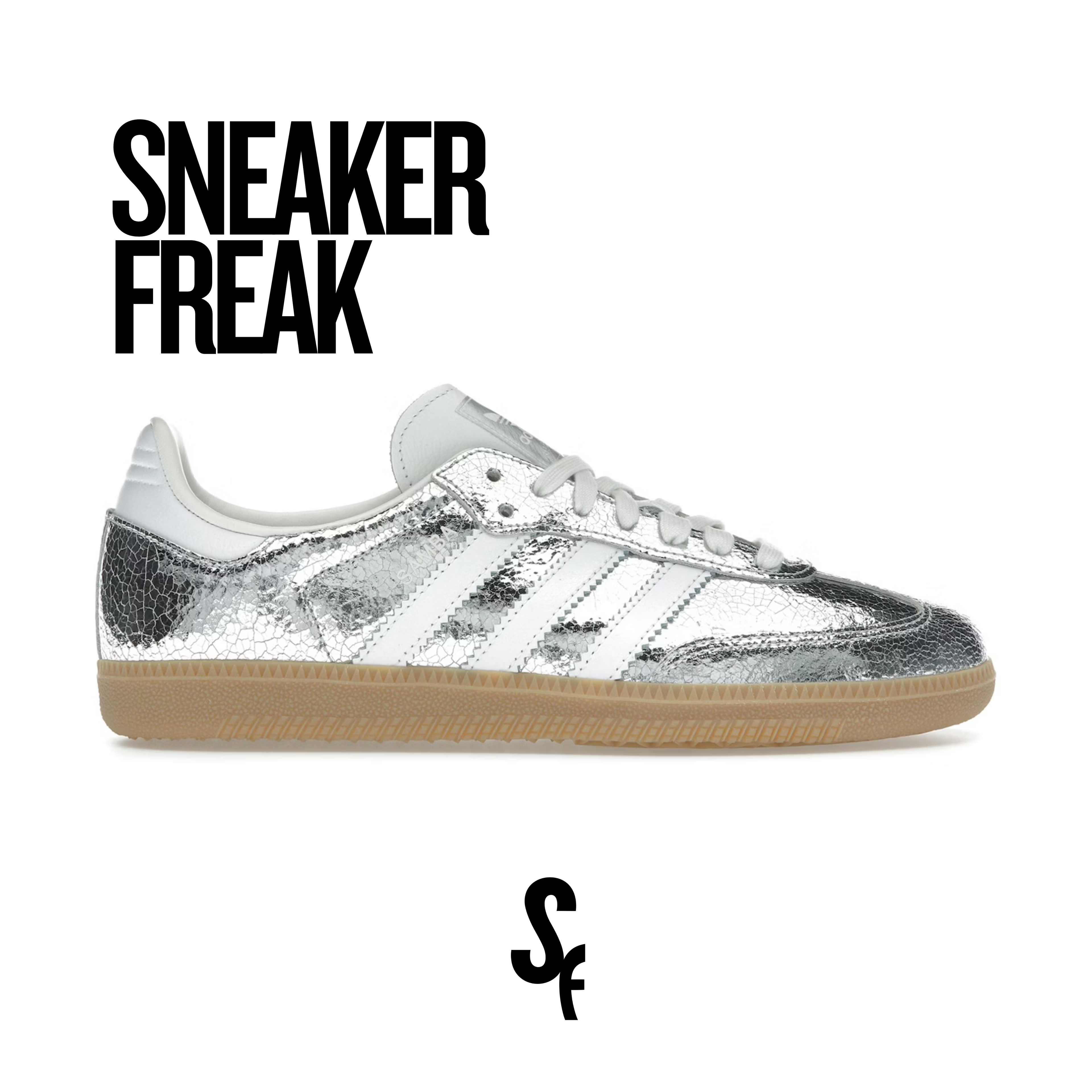 adidas Wmns Samba OG 'Cracked Metallic Pack - Silver'