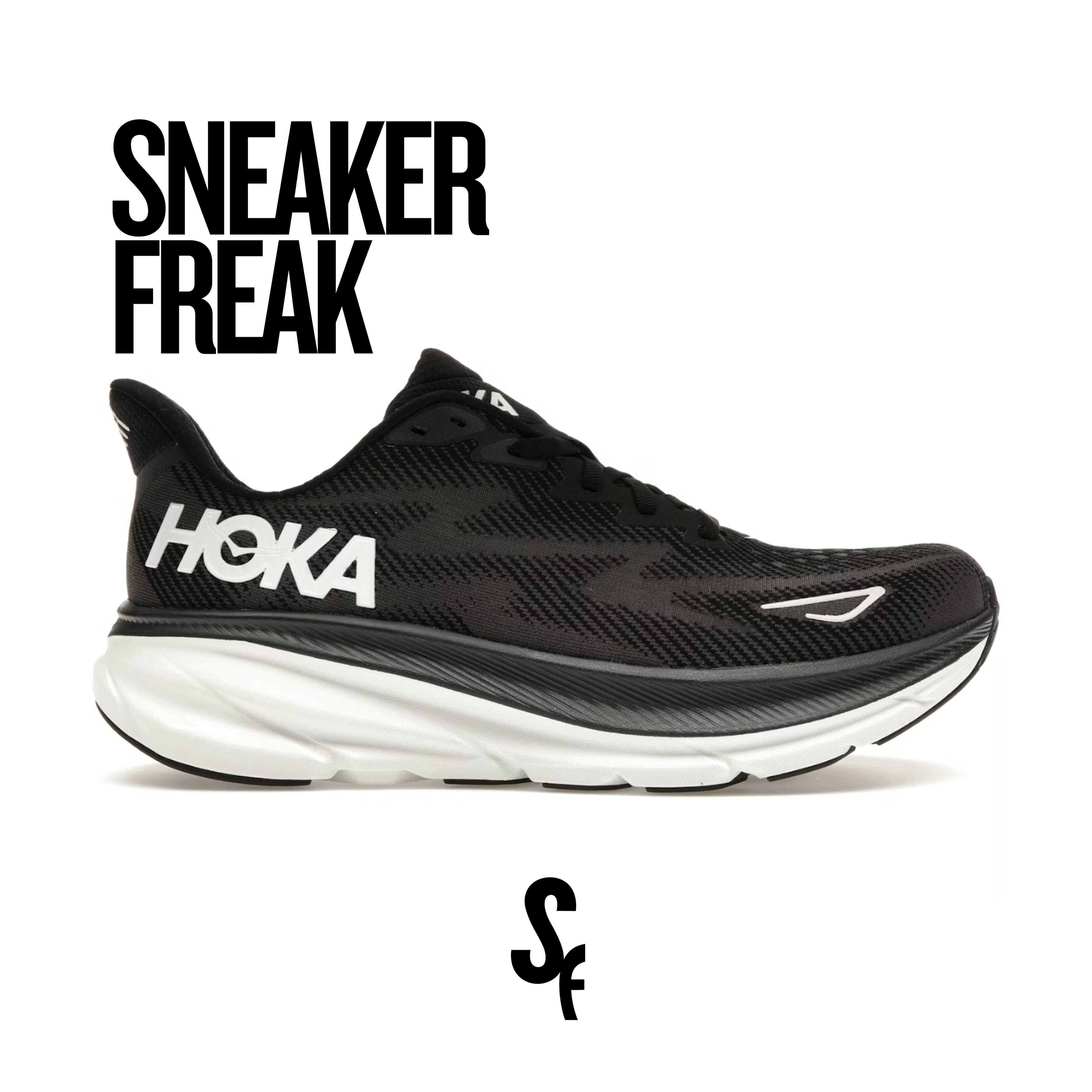 HOKA Clifton 9 'Black White'