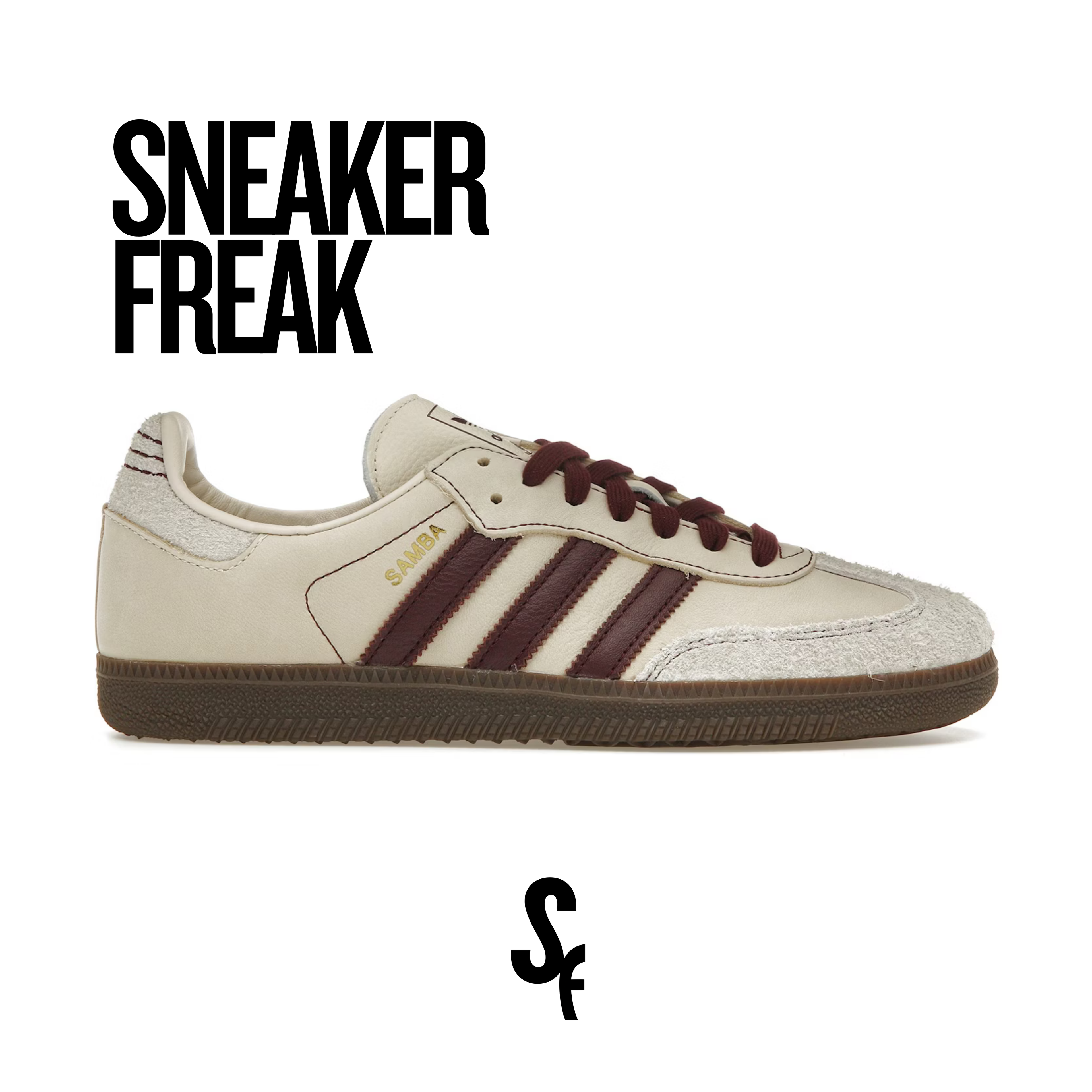 adidas Samba OG 'Wonder White Maroon'