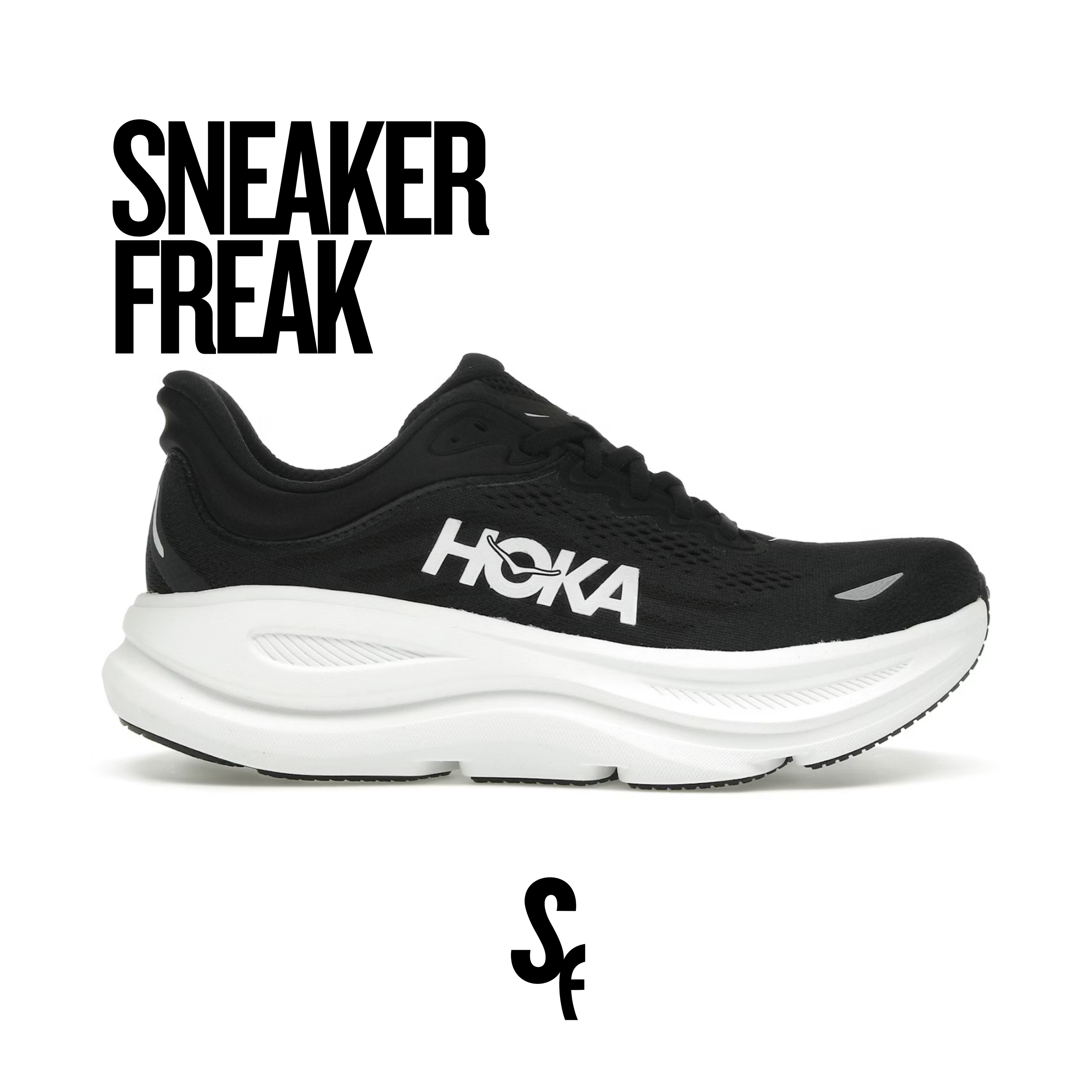 HOKA Bondi 9 'Black White'