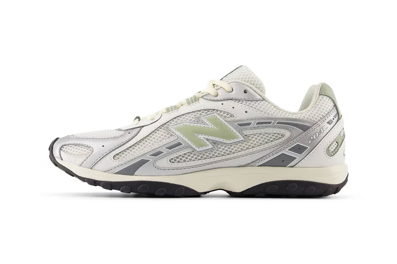 New Balance 204L "Silver Metallic Sage Green"