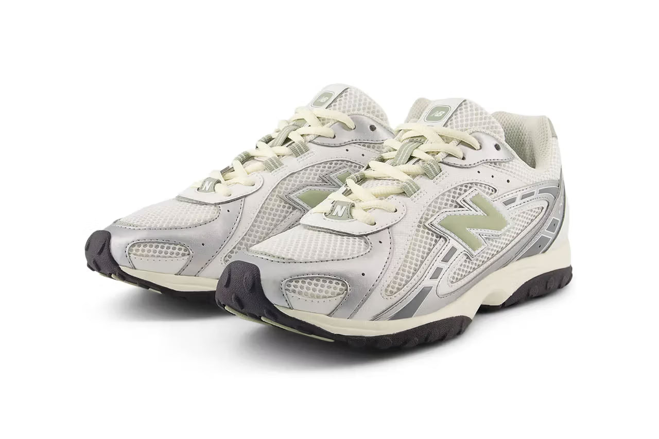 New Balance 204L "Silver Metallic Sage Green"